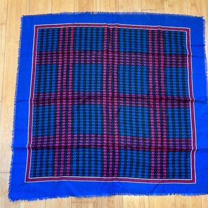 Blue and Pink Plaid Scarf